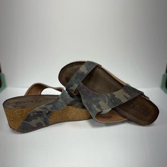 Stylish Camouflage Wedge Sandals - Picture 3 of 3